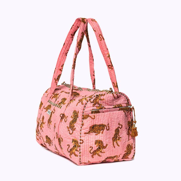 kikooni - Wholesale Weekender Bag - Women's - Handmade Cotton Bag "Electric Tigress"1