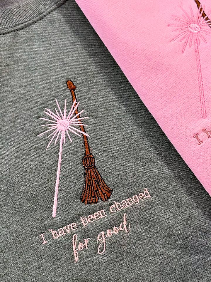 Changed For Good Embroidered Crewneck for wholesale by Pop Cultur'd Co.