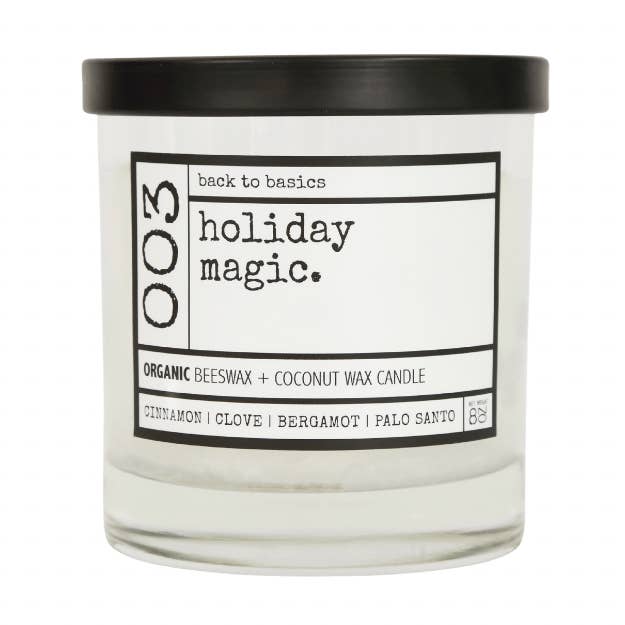 003 Holiday Magic | Cinnamon, Clove, Bergamot, & Palo Santo for wholesale by Back to Basics