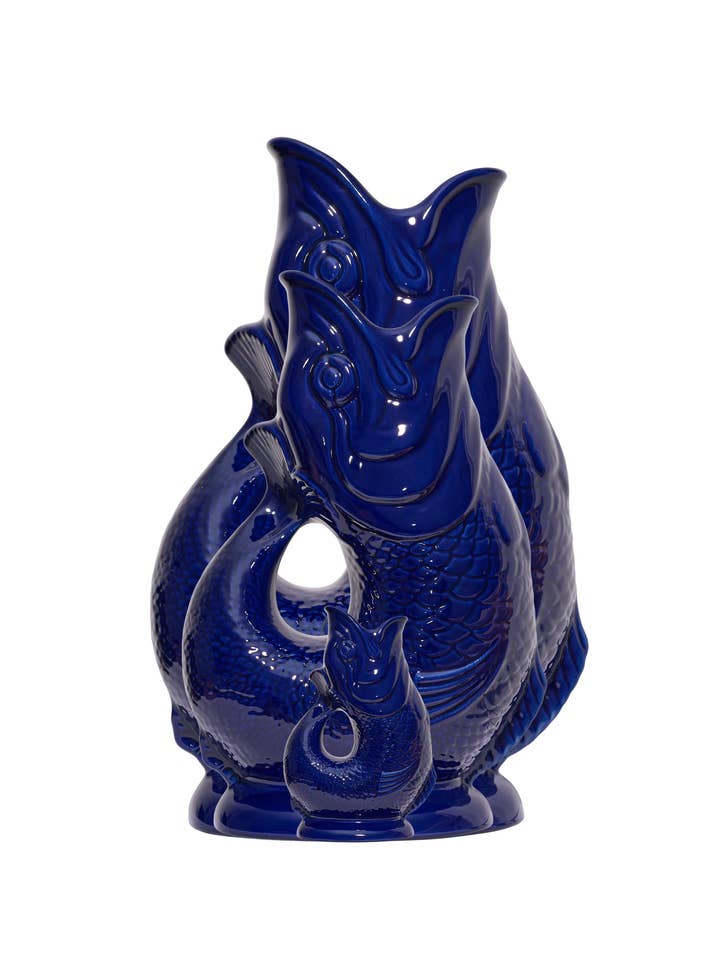 Cobalt Blue Gluggle Jug for wholesale by The Original Gluggle Jug Factory