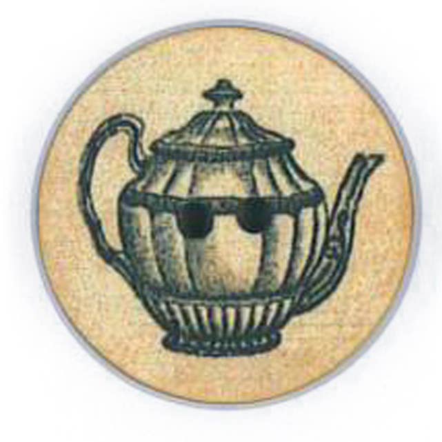 VINTAGE TEAPOT PRINTED BUTTON (Copy) for wholesale by NEMARK