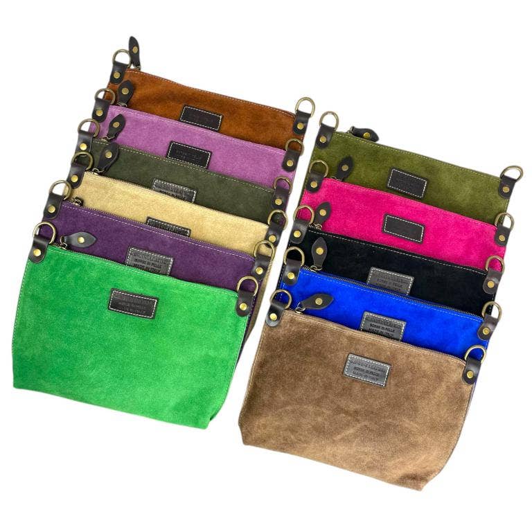 Chenson & Gorett - Wholesale Shoulder Bag - Women's - Italian Suede Leather Crossbody Bag with Zipper8