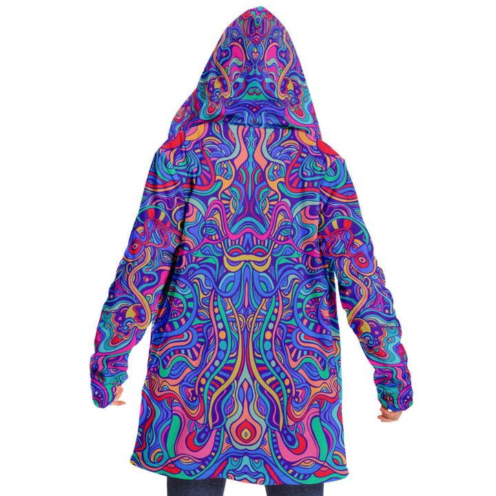 Raiana's Vibes - Wholesale Hoodie - Women's - Festival Cloak, Hooded Cloak, Cloak With Hood, Cloak, Rave Outfit, Rave Clothing Women, Men's Cloak, Psychedelic Clothing, Wizard Cloak