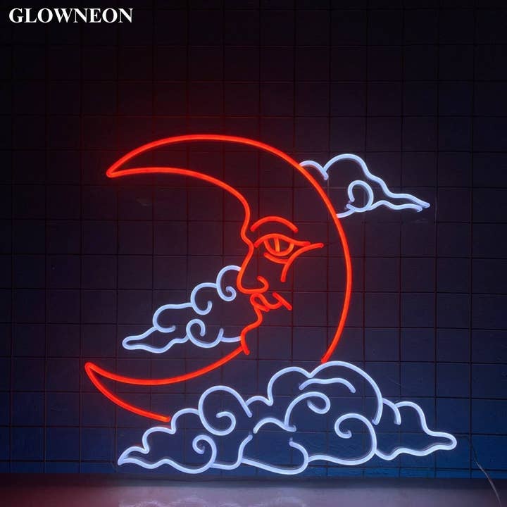 Cresent Moon Cloud Led Wall Art, Moon Lover Neon Wall Decor and other Purchase Wholesale moon glow. Free Returns & Net 60 Terms on Faire trending on Faire.