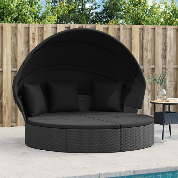 Outdoor Lounge Bed Black for wholesale by American Smart