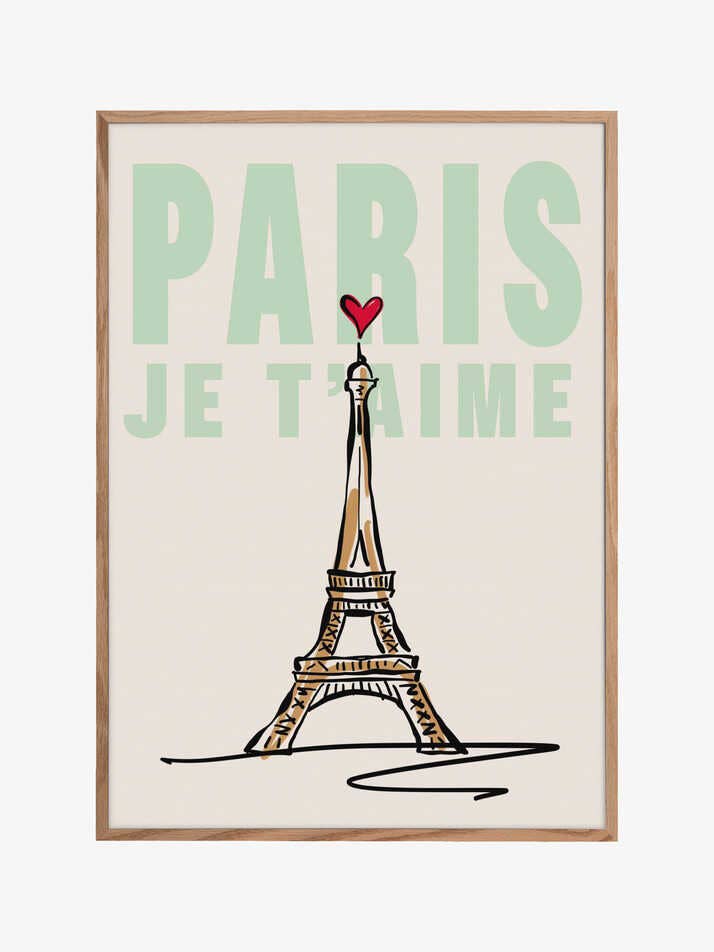 París Te Amo - Póster de la Ciudad de París para venta al por mayor de Pictufy Wholesale