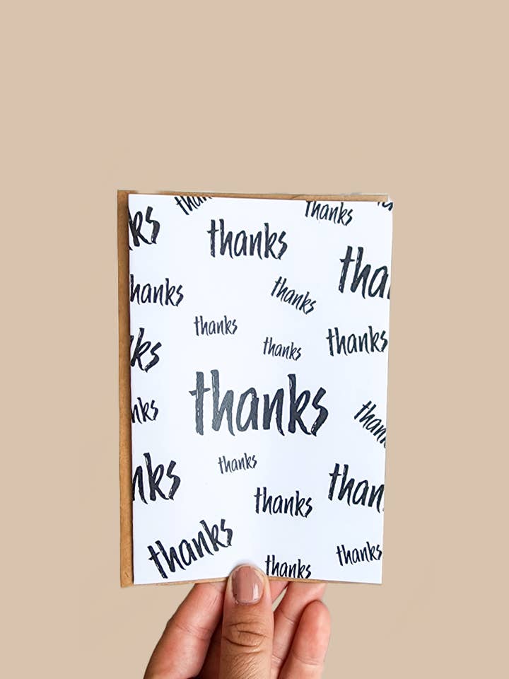 Thanks Card for wholesale by Vienna Design LLC