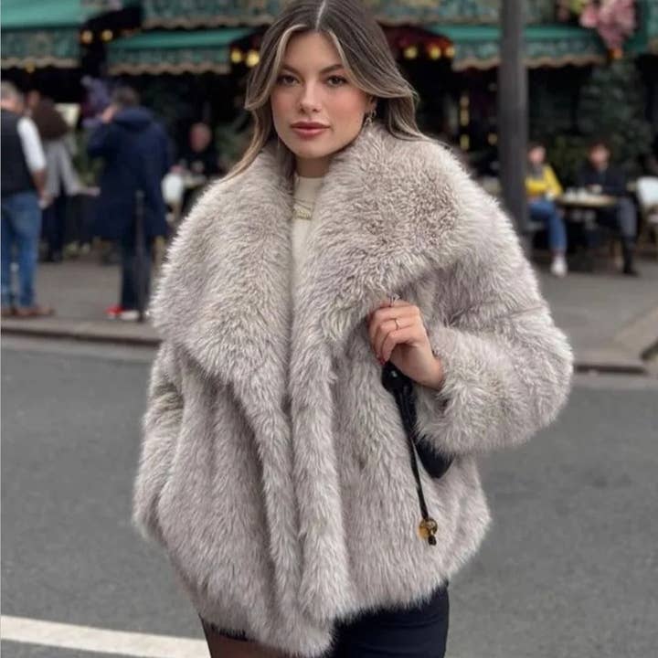 Marayn - Wholesale Fur/Faux Fur Coat - Women's - Luxury Faux Fur Coat European Chic Elegant Queen Style32