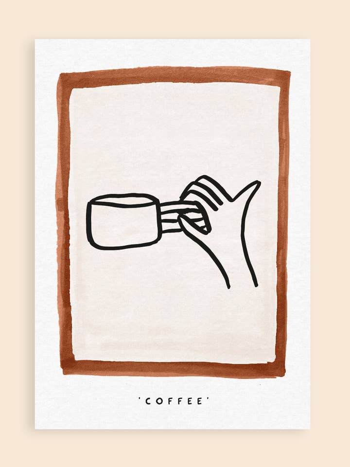 Kaffe Art Print for engroshandel hos Hand and Palm