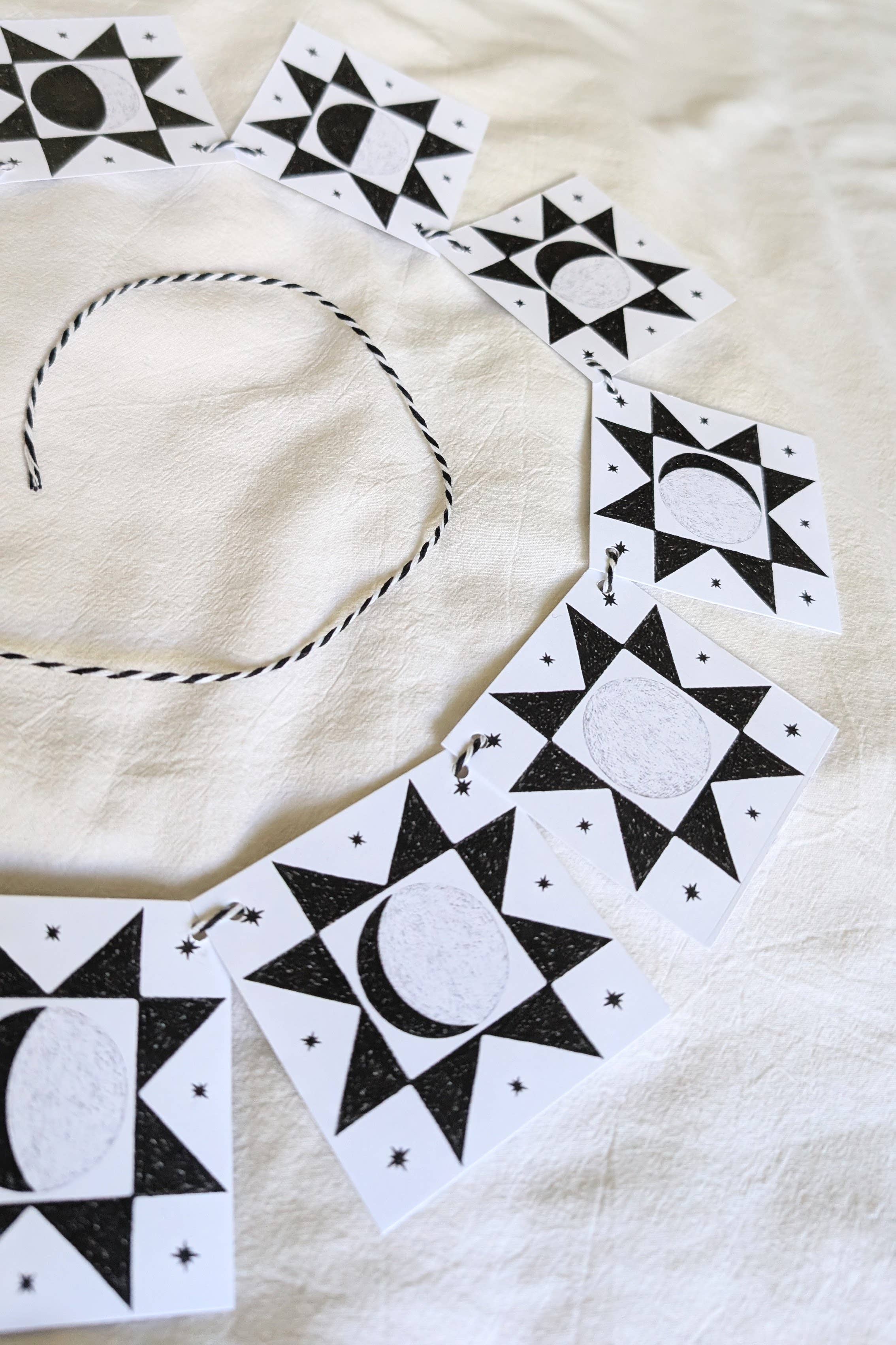 Moth Folk Studio - Wholesale Bunting/Garland - "Moon Quilt" Garland3