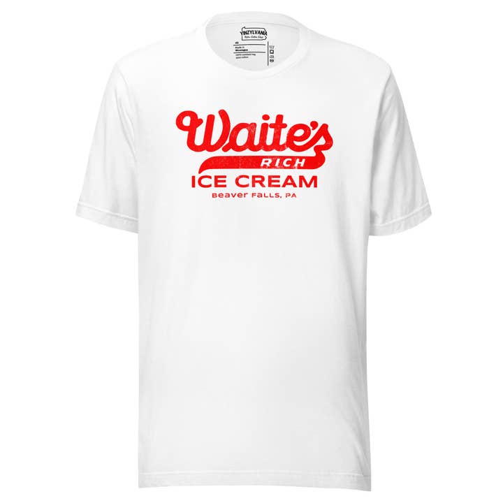 Yinzylvania - Wholesale Screen Printed T-Shirt - Unisex - Waite's Ice Cream - Beaver Falls, PA5