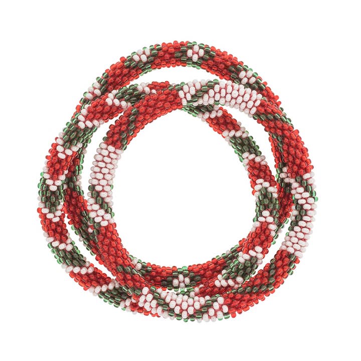 Conjunto de 3 pulseiras Roll-On® Sorority - Alpha Chi Omega por atacado de Aid Through Trade