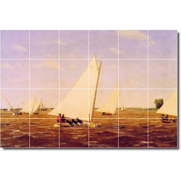 Waterfront Ceramic Tile Mural PT02963 for wholesale by Picture-Tiles.com