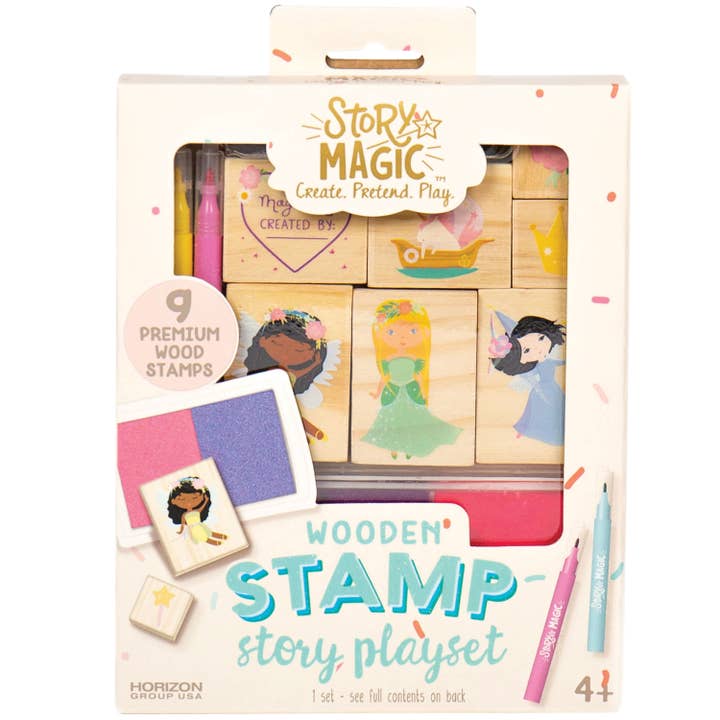 US Toy Company - Wholesale Wood Toy - Kids - Mini Wooden Stamp Set 6-unit case pack