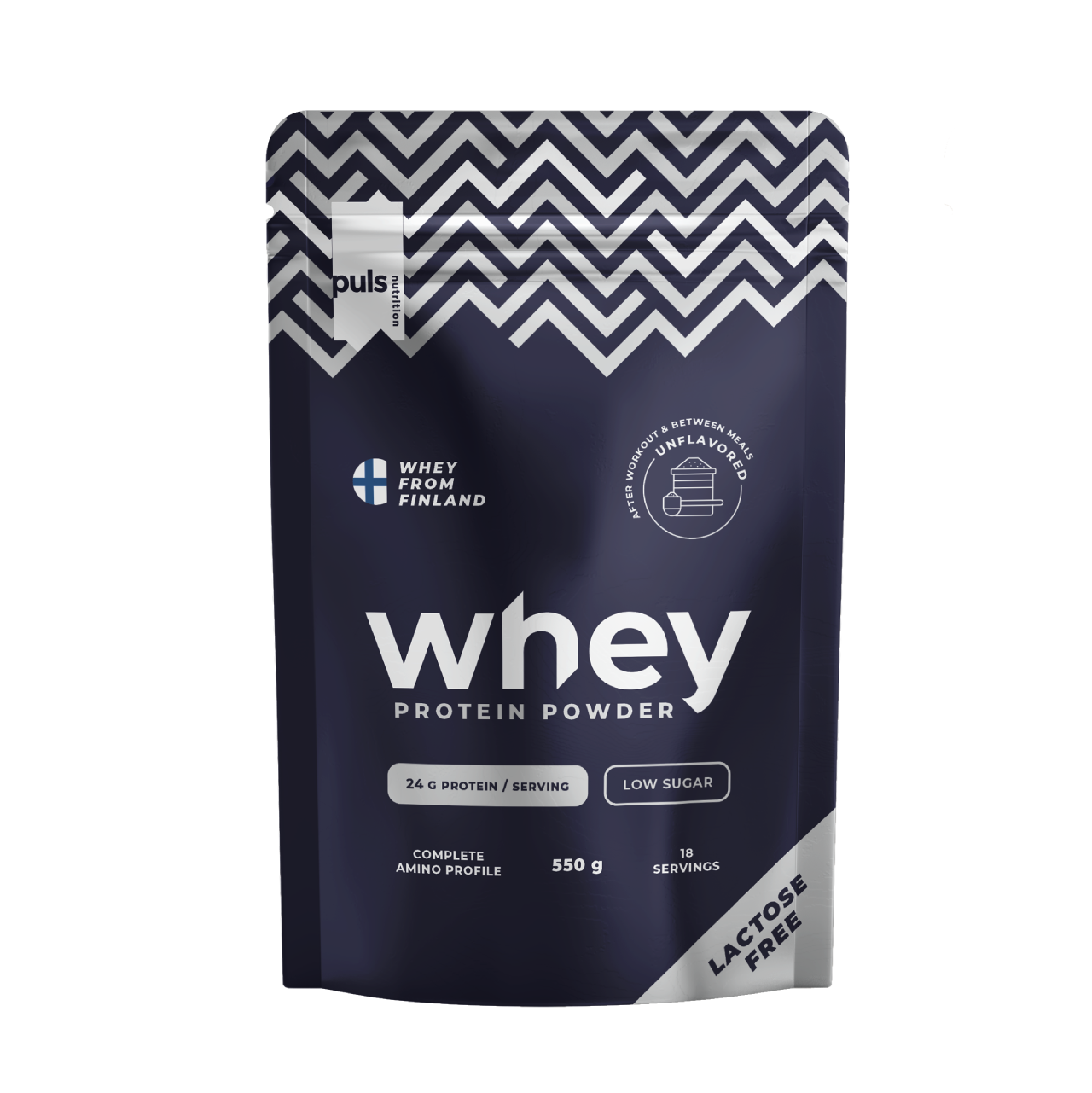 Puls Nutrition – wholesale Protein/superfood powder – WHEY PROTEIN Unflavored 550g LACTOSE FREE0