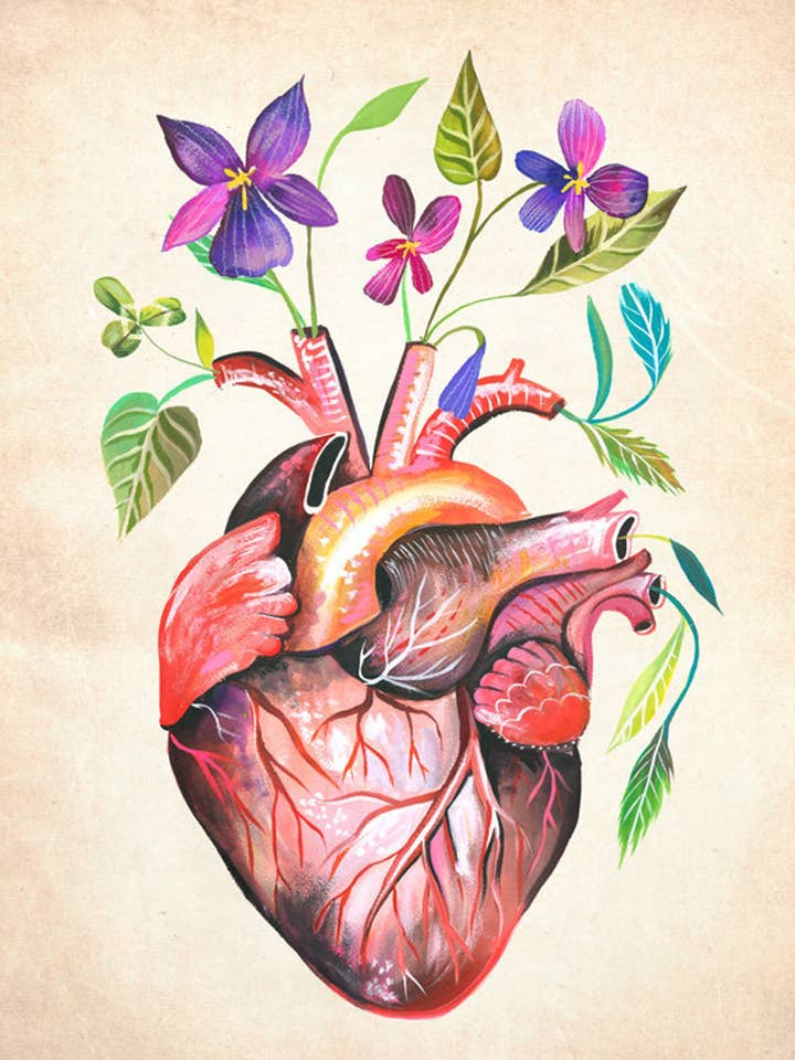 Imprimé Coeur Jardin pour la vente par Katie Daisy