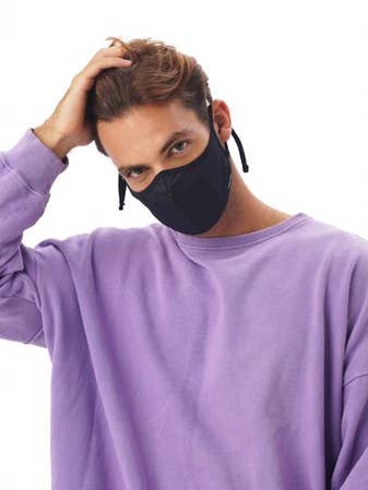 Men & Women Plain Black Mana Mask Carbon Filter for wholesale by MANA