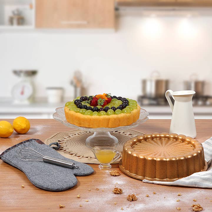 Biggbrands - Wholesale Baking Dish - Serenk Fun Cooking Tart Pan Quiche Pan Yellow4