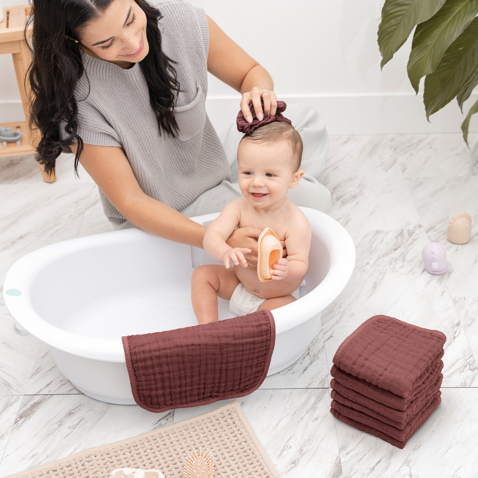 Comfy Cubs – wholesale Wash cloth – Child & baby – Muslin Baby Washcloths, Soft 10"x10" Cotton by Comfy Cubs88