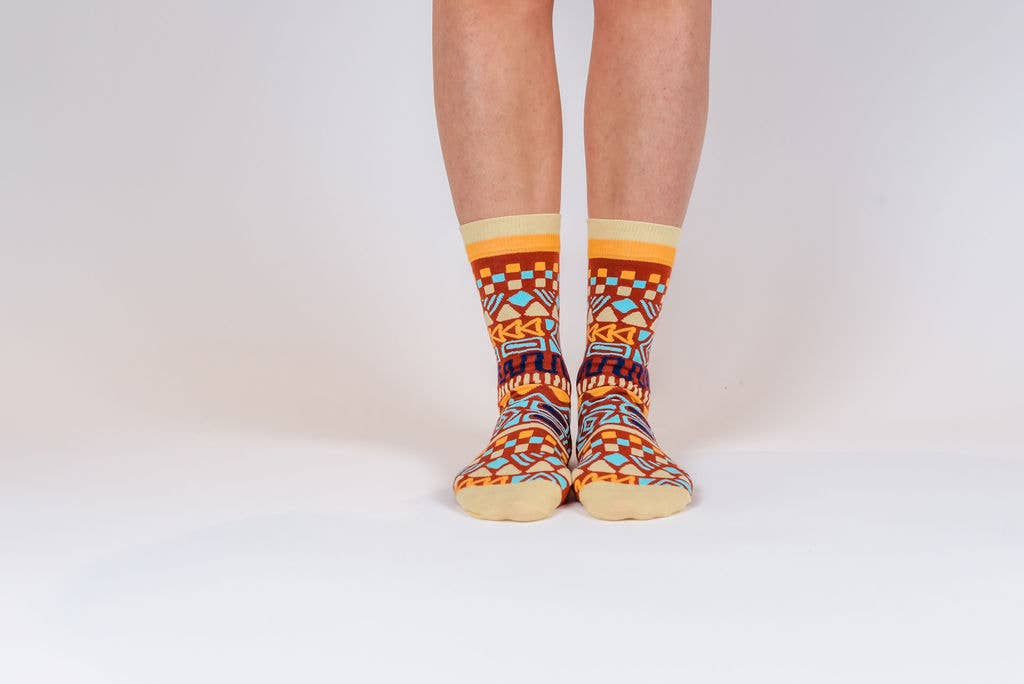 Olisha socks - Wholesale Socks - Unisex - Sema Burnt ochre - Organic Cotton Socks