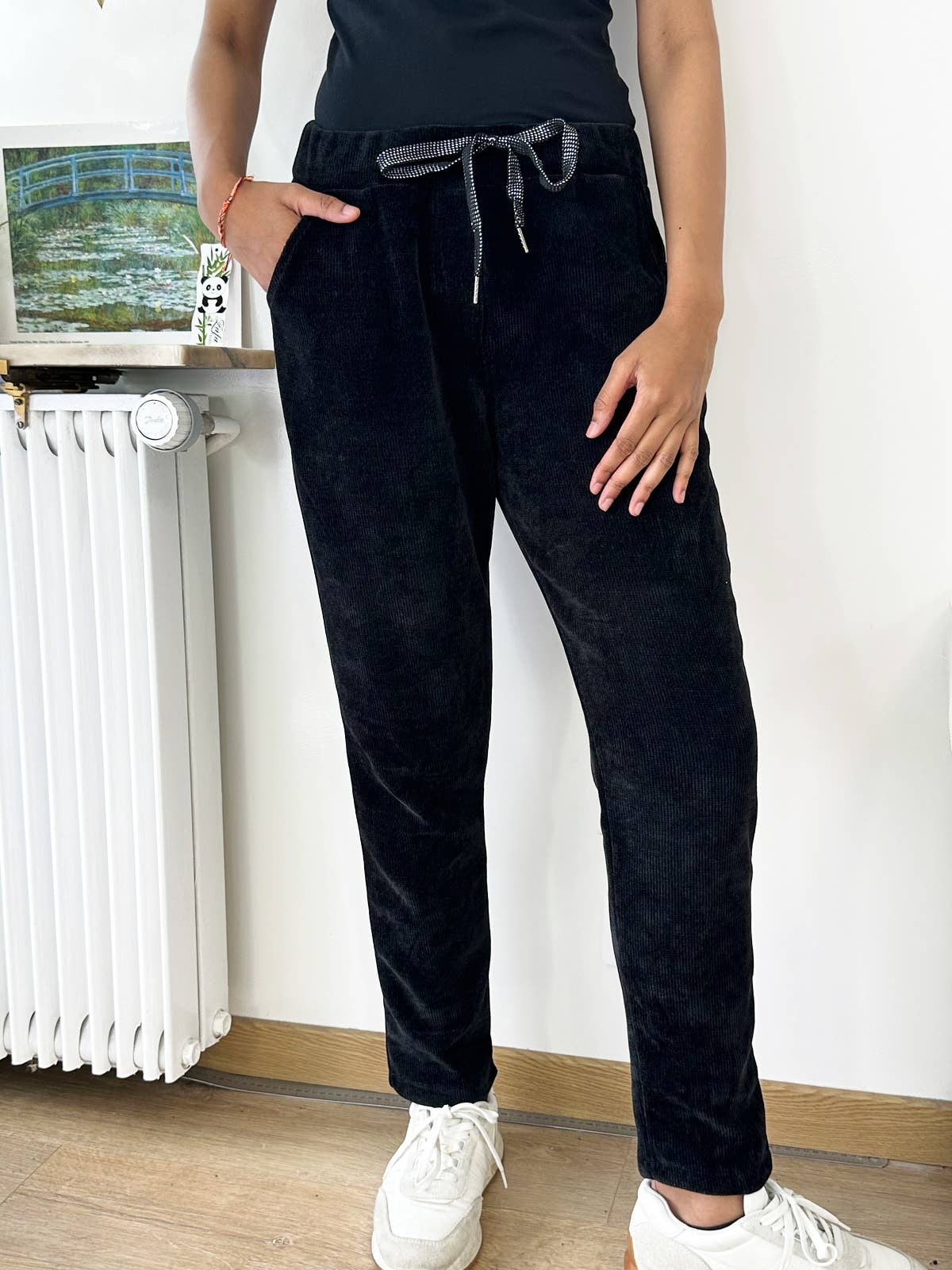 ZAFA PARIS - Vendita all'ingrosso Pantalone - Donna - 56F03P45-Panta-Jogg in velluto con tasca frontale8