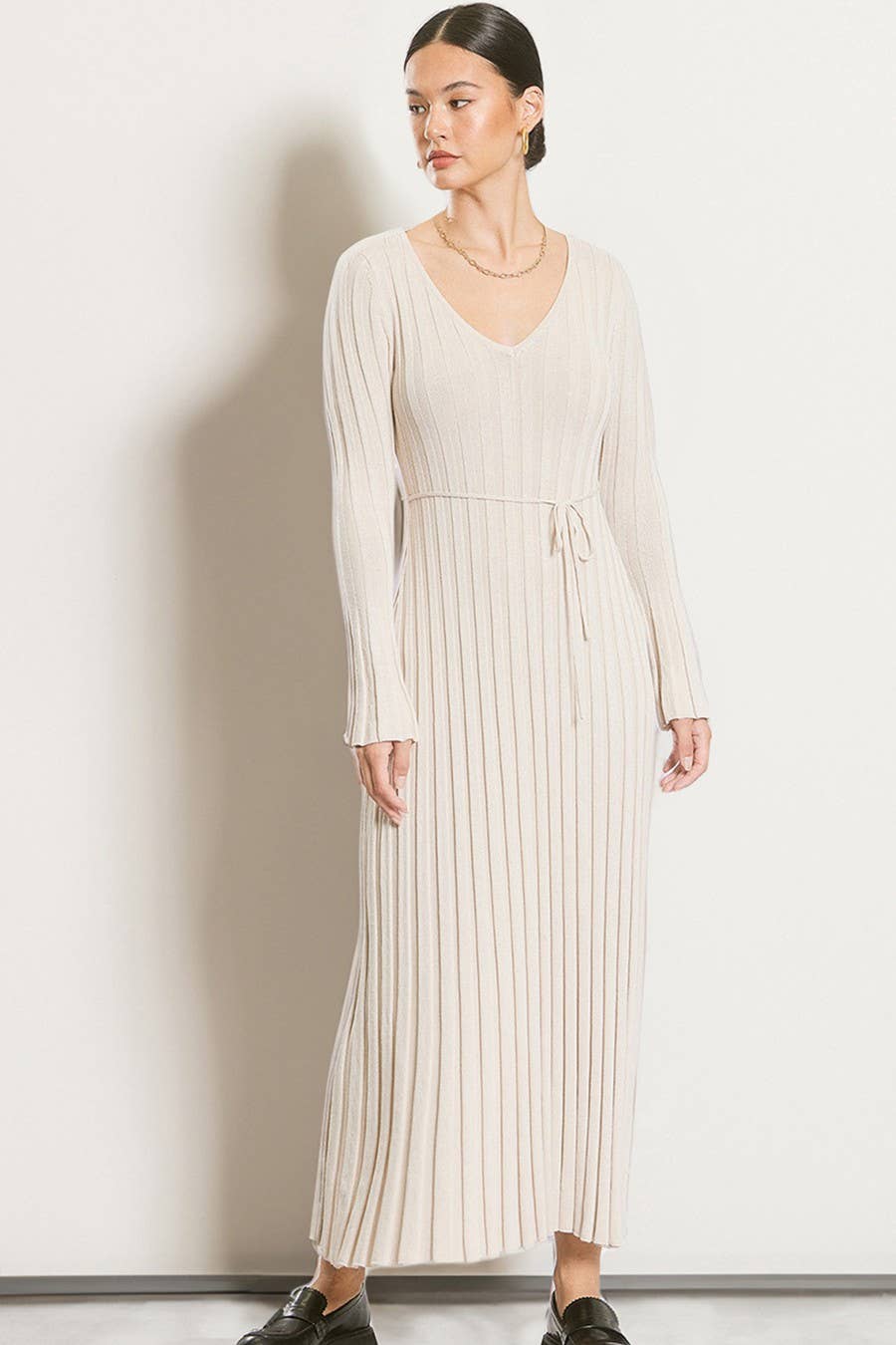 ILLA ILLA - Vente Robe – femme - Robe longue en tricot côtelé