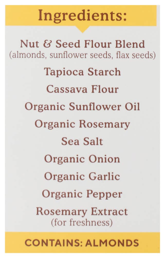 KeHE Distributors, LLC - Wholesale Crackers - Simple Mills Crackers Almond Flour Rosemary Sea Salt 4.25 oz5