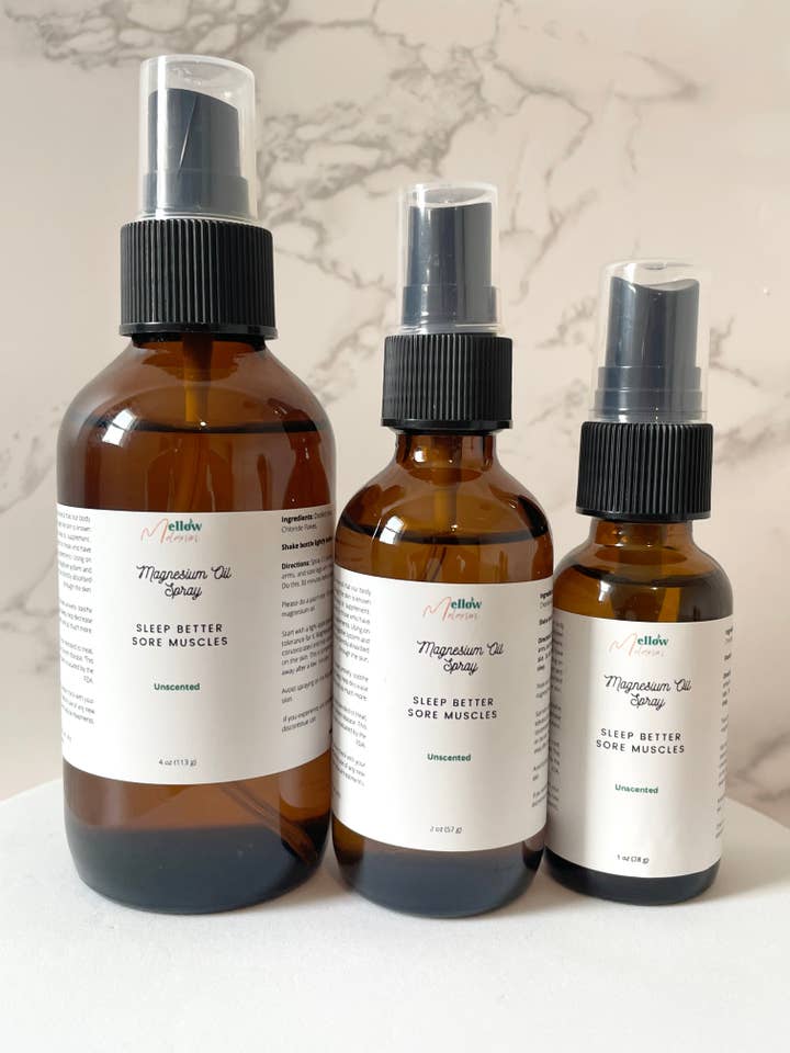Magnesium Spray Oil for wholesale by Mellow Melanin LLC