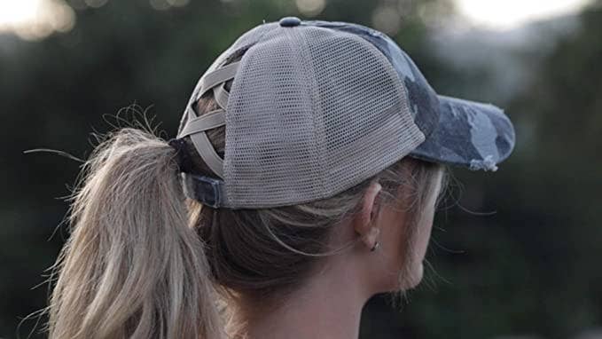 Funky Junque - Wholesale Ponytail Cap - Women's - Criss Cross Ponycap - Olive3