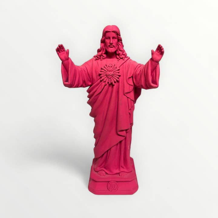 J'ai vu la Vierge - Wholesale Decorative Figurine - LIVE SHOPPING Jesus Serge fuchsia figurine