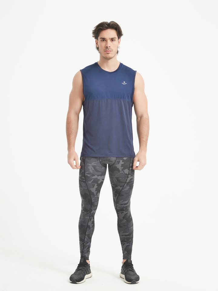 Débardeur à empiècements en mesh pour homme pour la vente par Neyo