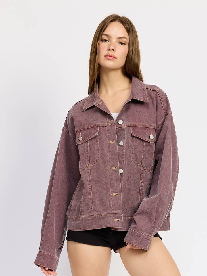 OVERSIZE DENIM SKJORTEJAKKE for engroshandel hos Emory Park