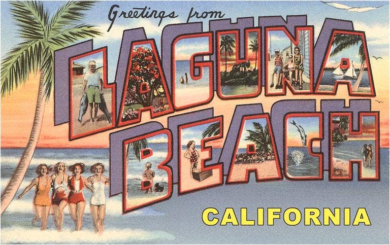 Found Image Press - Wholesale Postcard - Postcard CA-680 Greetings from Laguna Beach0