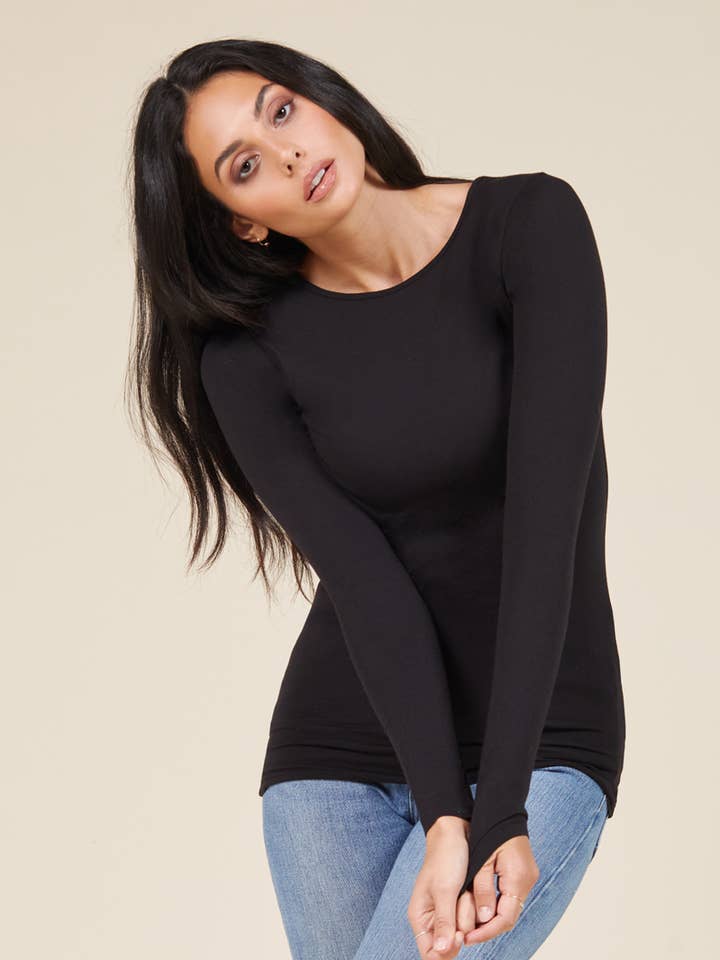 LONG SLEEVE CREW NECK for wholesale by LA Made Clothing