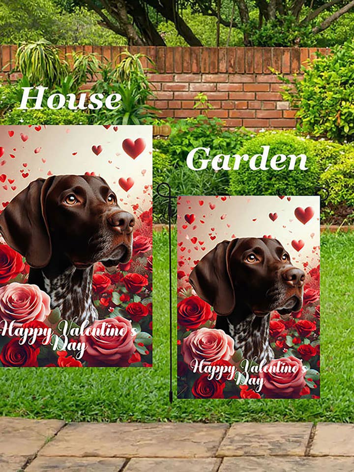 Braque allemand - Drapeau de maison Valentine pour la vente par Best of Breed Products