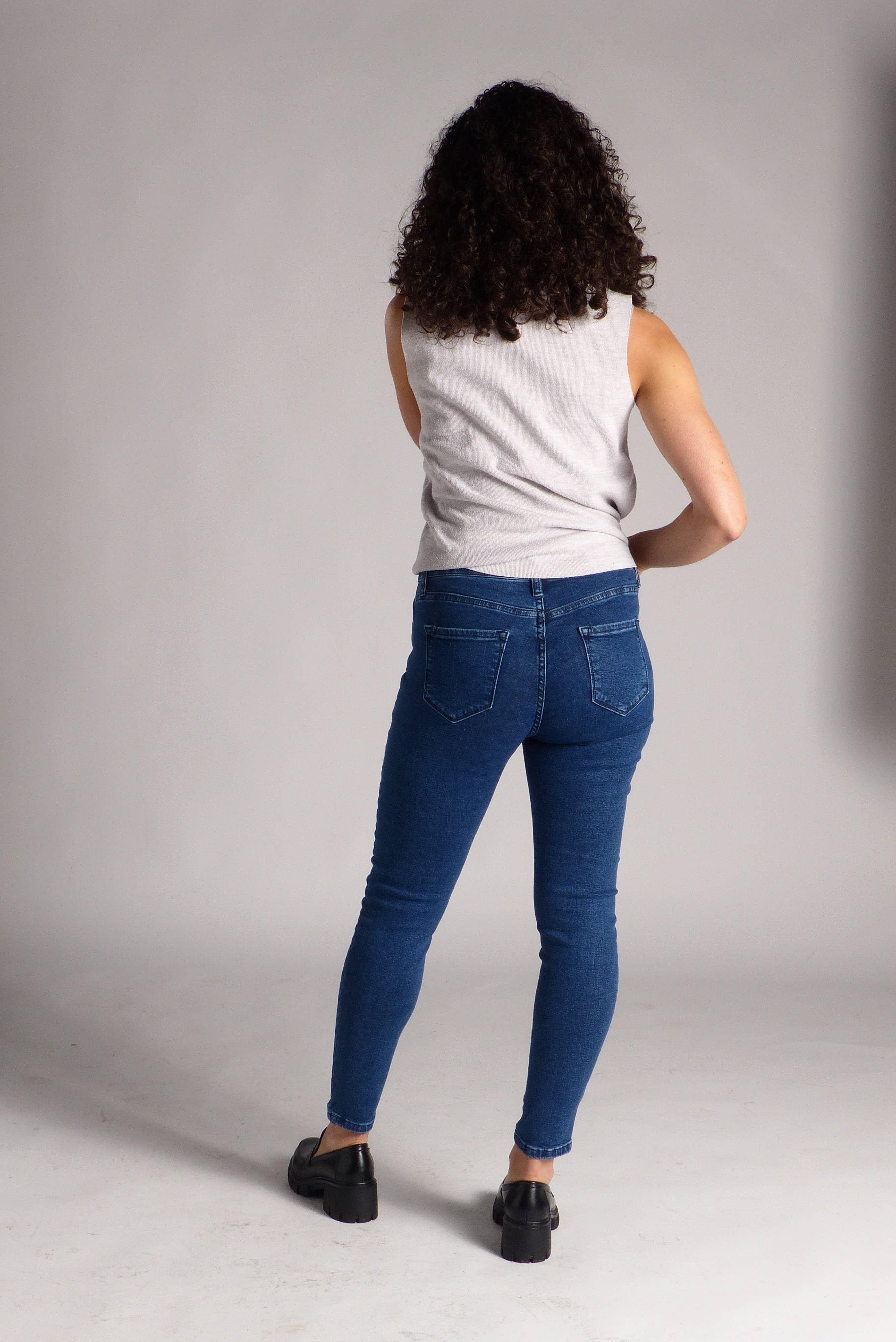 SPONTANÉ - Vendita all'ingrosso Jeans - Donna - Jeans SKINNY blu a vita media da donna2