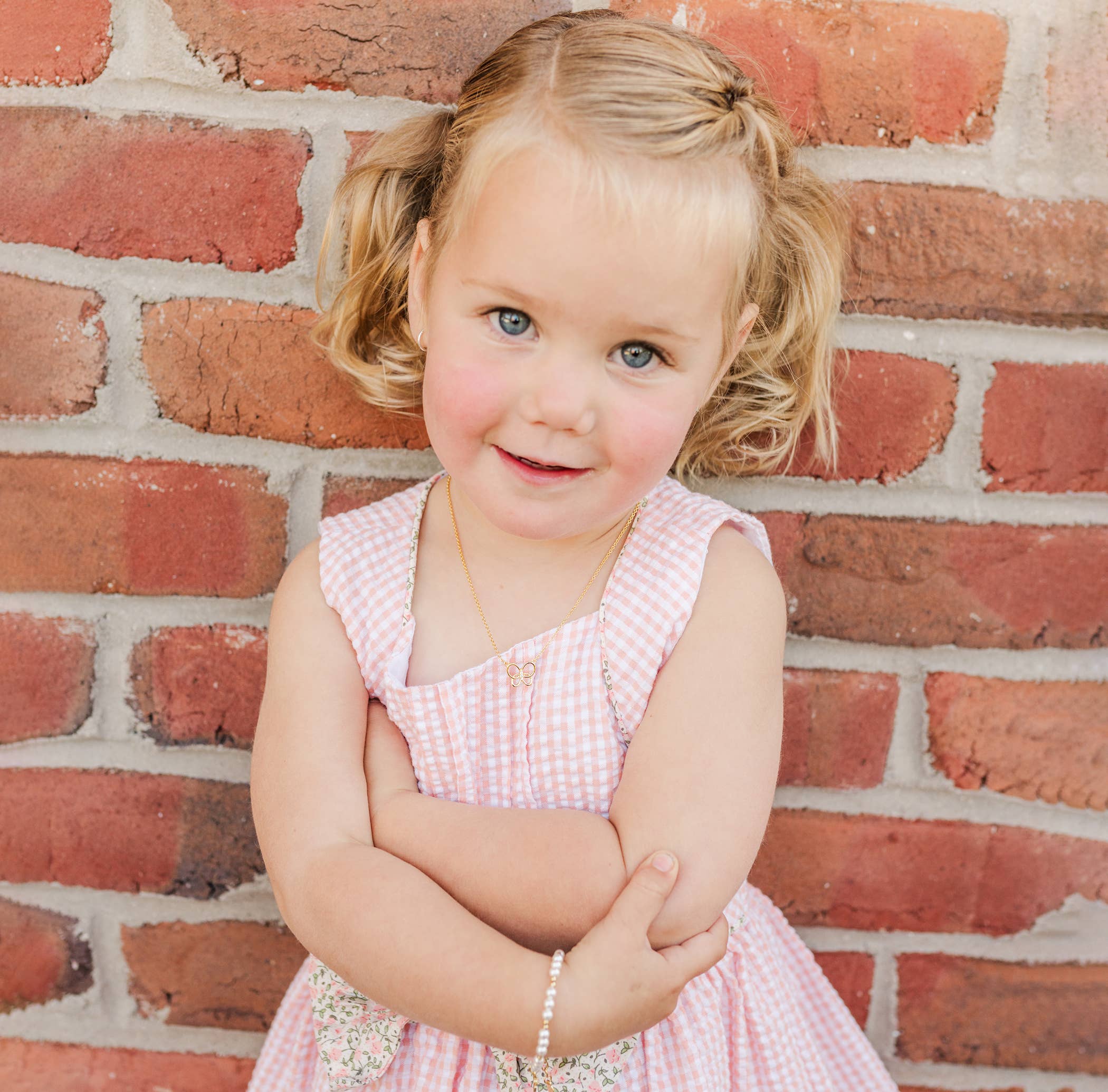 Cherished Moments – Engroshandel Perlearmbånd – Børn – Armbånd til baby med 14K guldbelægning og kors - gave til dåb eller første nadver5