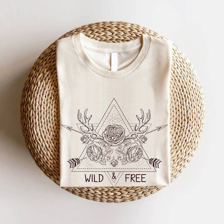 STARCHIS - Wholesale Screen Printed T-Shirt - Women's - Wild and Free8