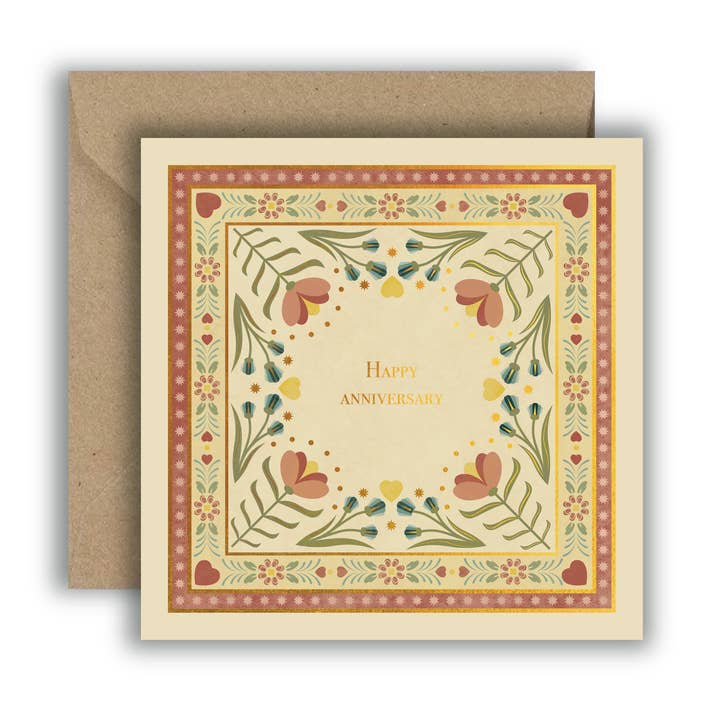 Lione & Sheikh - Wholesale Anniversary Card - Happy Anniversary Foiled Greeting Card  0