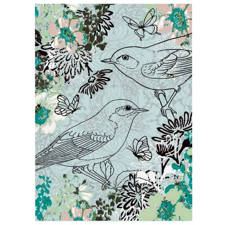 Sympathy Birds Greeting Card for wholesale by Potluck Press