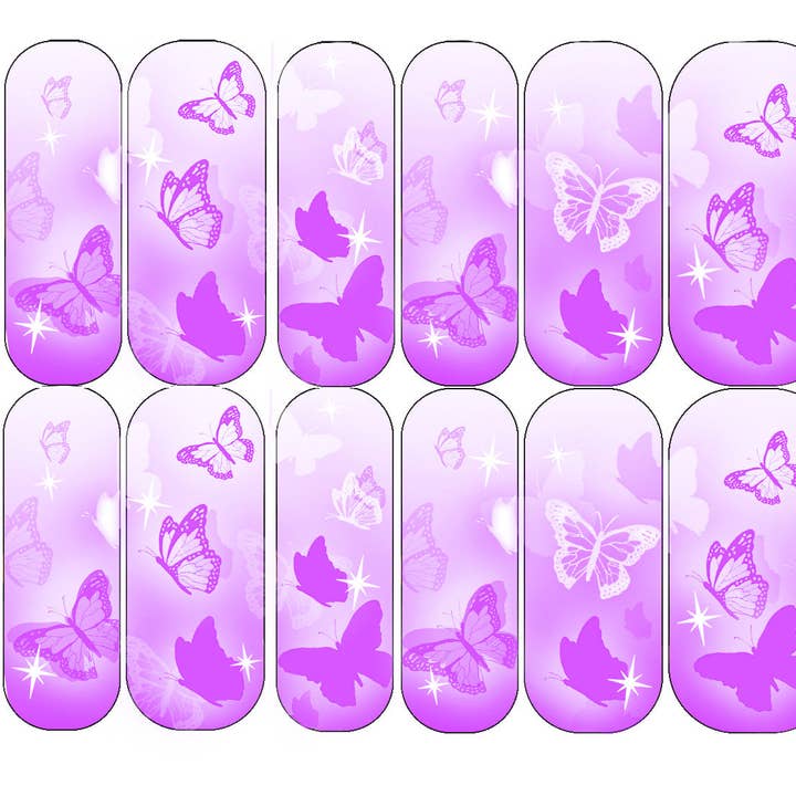 Airbrush Purple Butterfly for wholesale by DIPPY COW NAILS