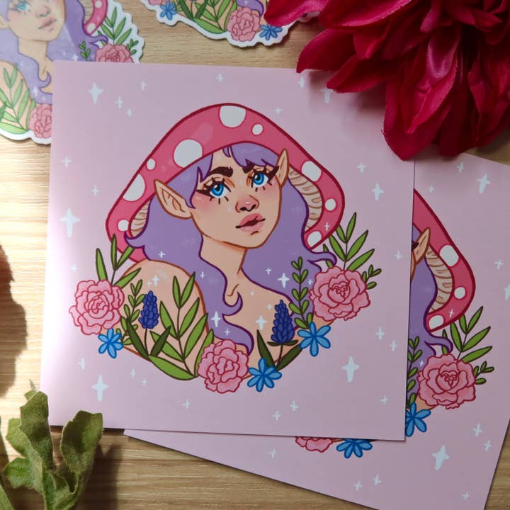 Garden Mush Elf Art Print for wholesale by Pocalyptic
