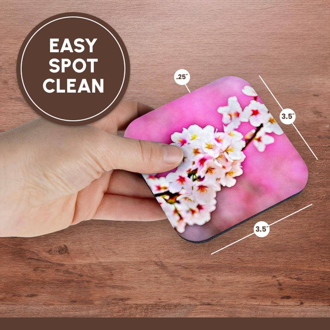 3dRose - Wholesale Coasters - 3dRose, Pretty Image Of Light Infused Cherry Blossom Flower Painting, Coaster13