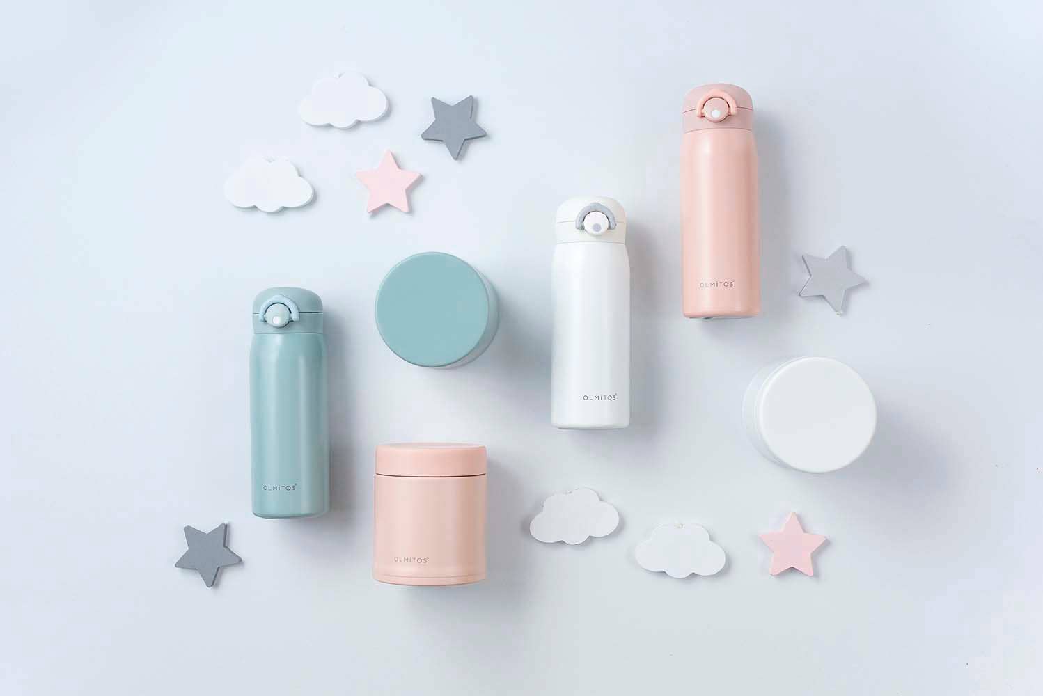 Olmitos S.A – wholesale Lunchlåda - Barn – Olmitos blå termosset med flaska och matburk12