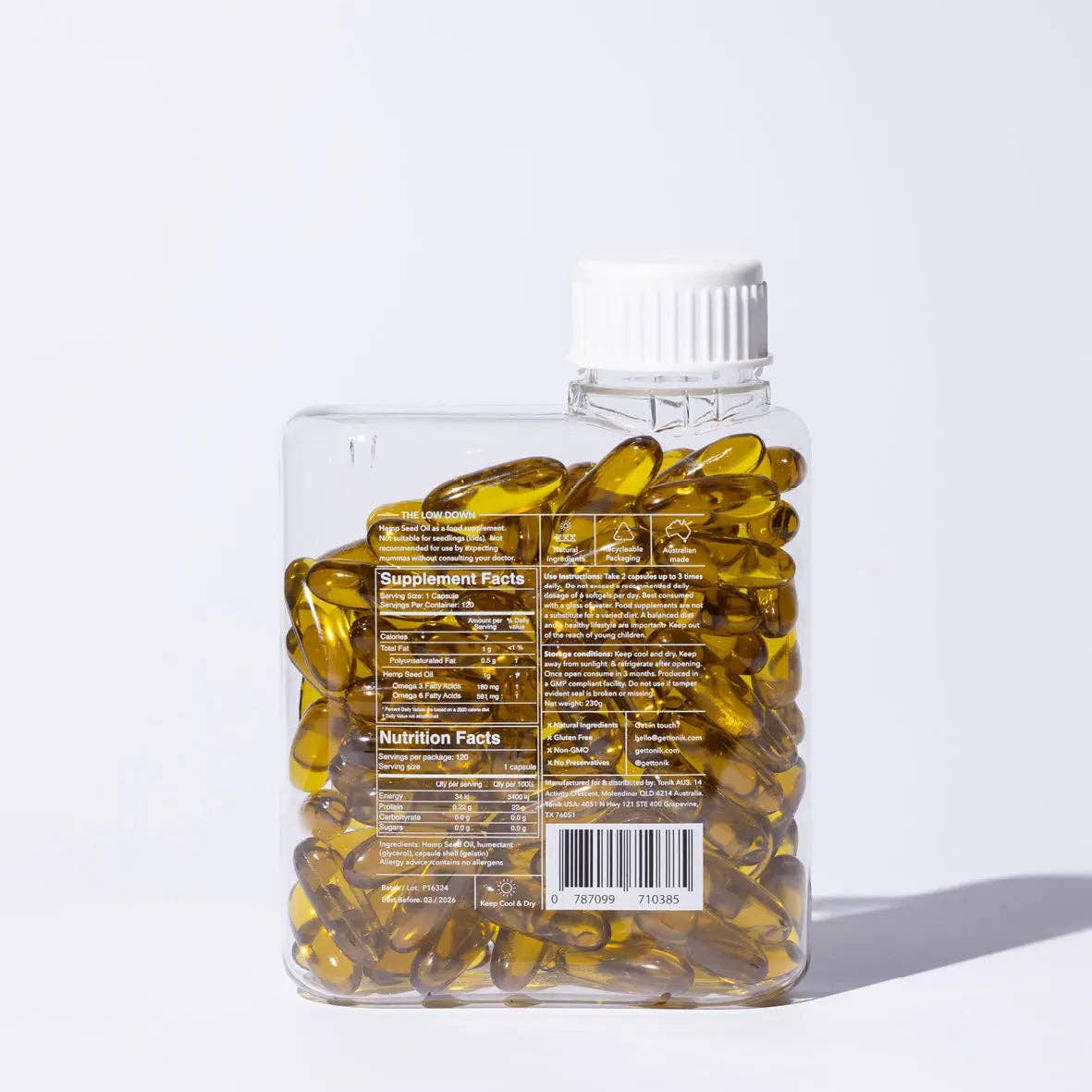 Tonik - Wholesale Oral Supplement/Vitamin - Hemp Seed Oil Capsules1