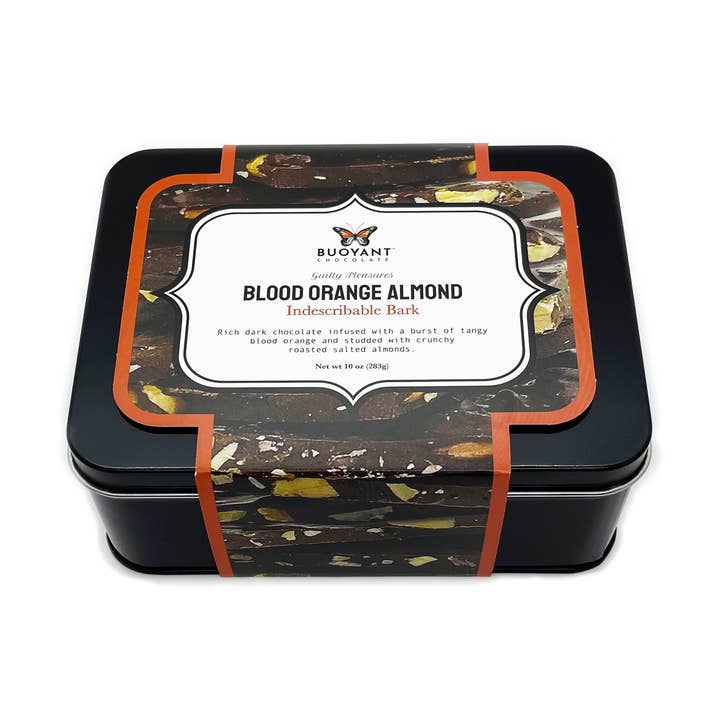 Blood Orange Almond Bark for wholesale by Buoyant Chocolates & Confections