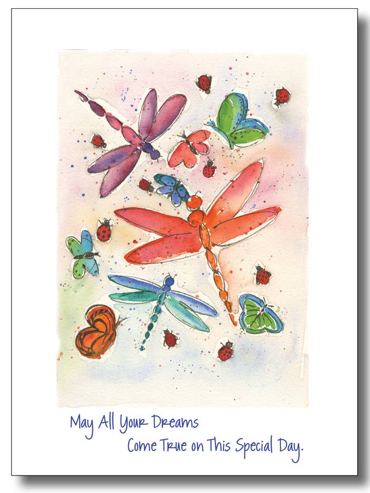 Dragonflies Butterflies Bees 2 for wholesale by WORDS & WATERCOLORS BY PEG CONLEY
