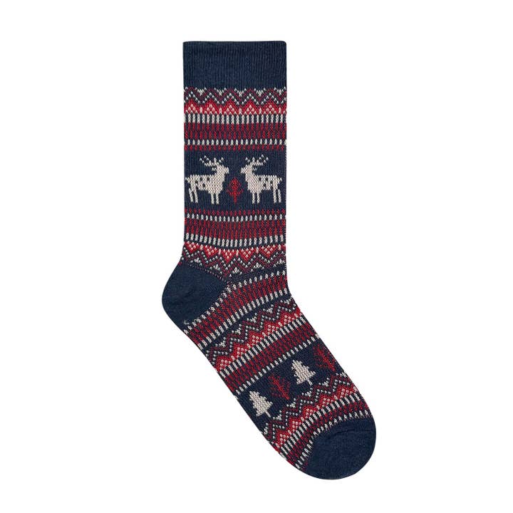 7DAYSSOCKS - Vente Chaussettes – homme - Chaussettes Crew Deer en jacquard pour hommes2