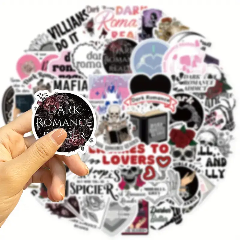 Magnifique Hearts – wholesale Sticker – Gothic Charm: Dark Romance Reader Stickers, Perfect DIY tool1