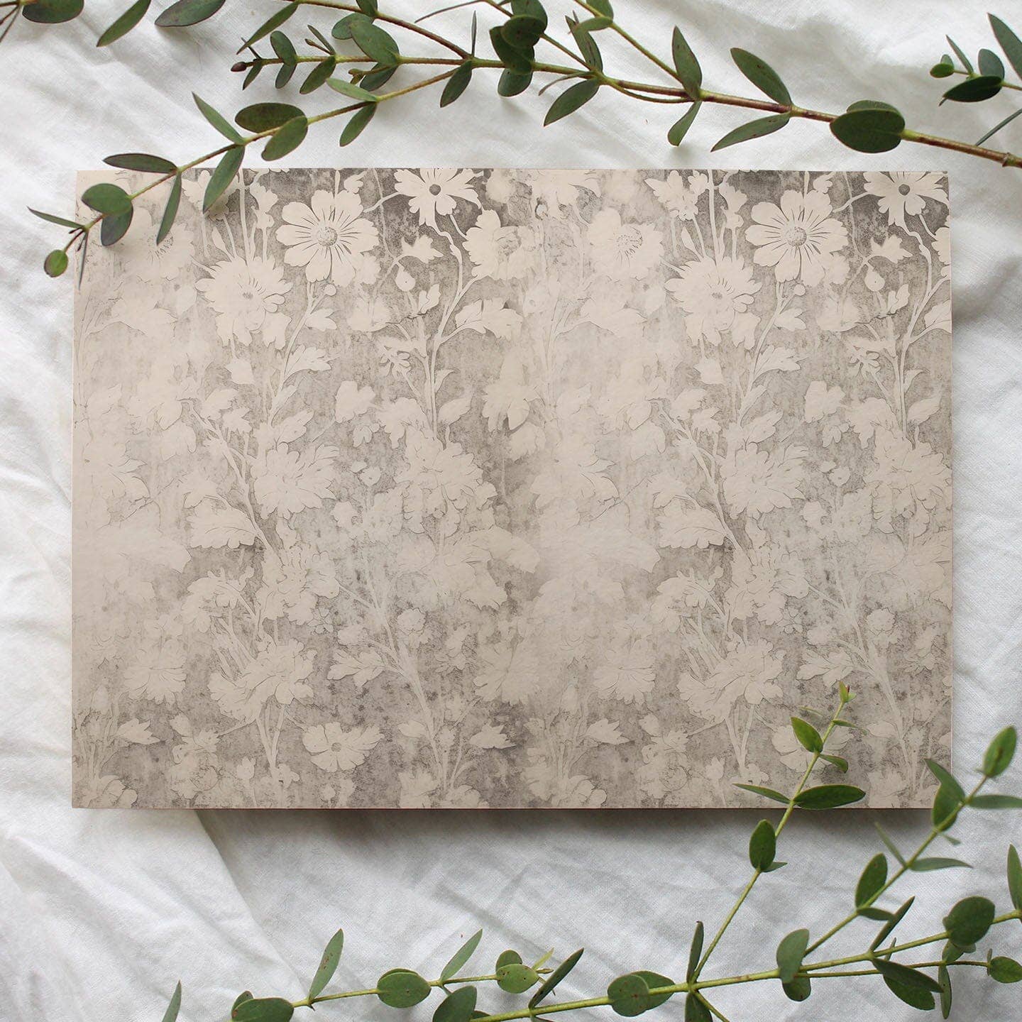 Grey Vintage Wildflower Wall Mural for wholesale on Faire3